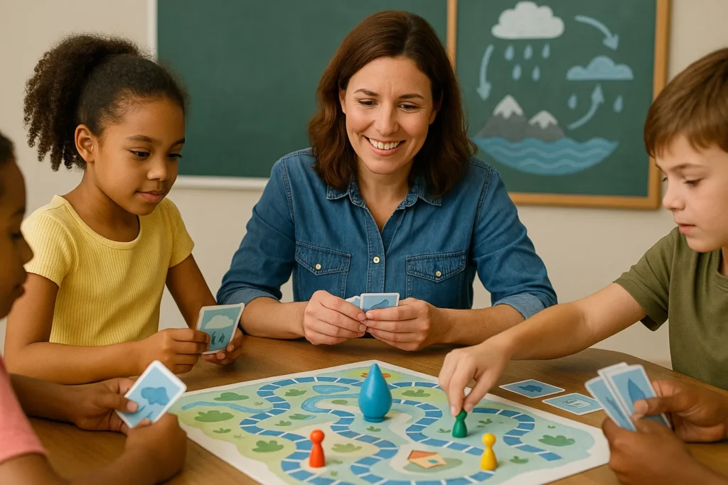 Water-themed board game